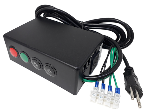 Fonte de alimentação para check-out para 4 botões